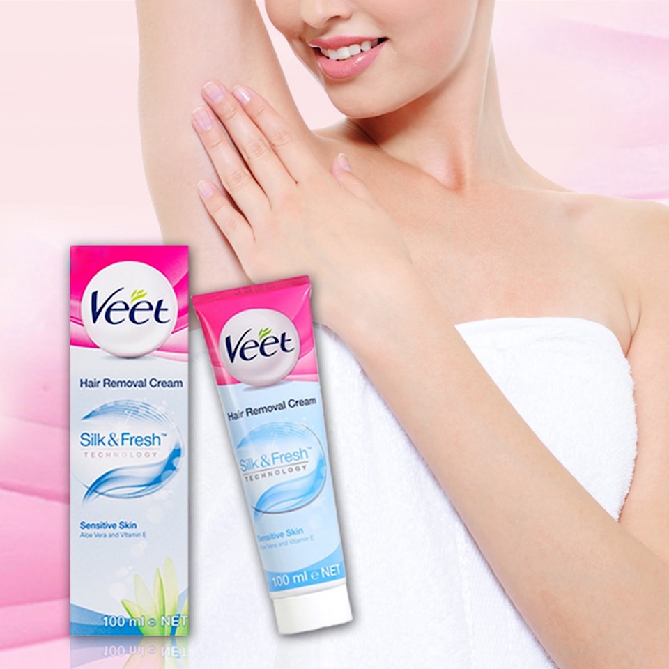 Kem Tẩy Lông Veet Hair Remover Cream - aloe vera and vitamin E